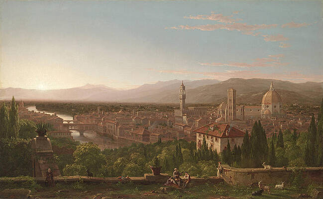 View of Florence from San Miniato Print by Thomas Cole