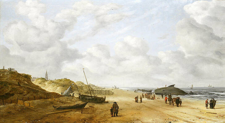 View of Scheveningen Sands Print by Hendrick van Anthonissen