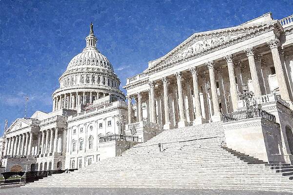View of the US Capitol Building and dome on the east side in Washington DC by William Kuta View of the US Capitol Building and dome on the east side in Washington DC by William Kuta