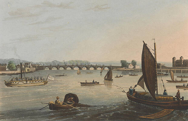 View of Vauxhall Bridge by Robert Havell View of Vauxhall Bridge by Robert Havell