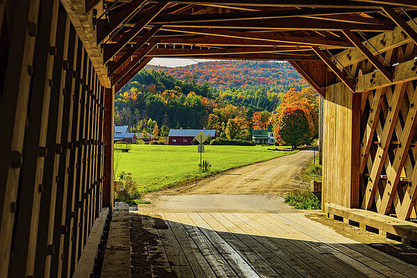 view through a covered bridge by Ann Moore view through a covered bridge by Ann Moore