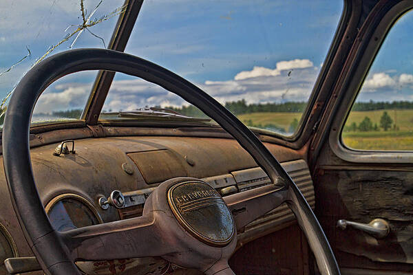 Wall Art - Photograph - Vintage Chevy Dashboard by Alana Thrower