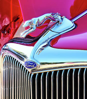 Vintage Ford Leaping Greyhound Hood Ornament 112321 by Rospotte Photography Vintage Ford Leaping Greyhound Hood Ornament 112321 by Rospotte Photography