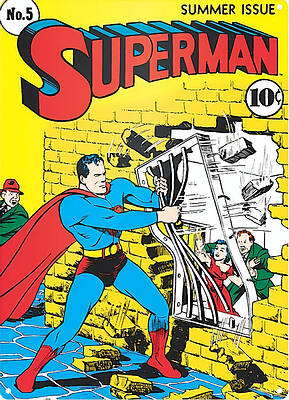 Wall Art - Drawing - Vintage Superman Comic by Joseph Palumbo