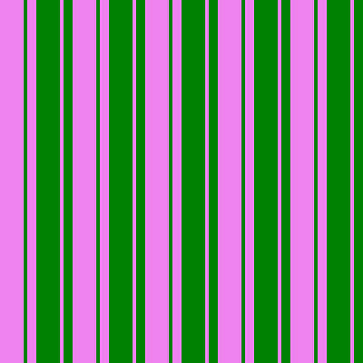 [ Thumbnail: Violet and Green Colored Striped/Lined Pattern Poster ]