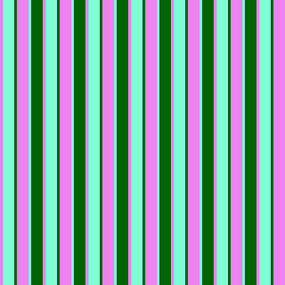 [ Thumbnail: Violet, Aquamarine, and Dark Green Colored Stripes/Lines Pattern Wood Print ]