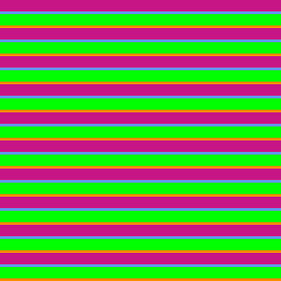 [ Thumbnail: Violet, Cornflower Blue, Lime, and Dark Orange Colored Lines/Stripes Pattern Shower Curtain ]