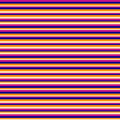[ Thumbnail: Violet, Dark Blue, Dark Orange, and Beige Colored Lines Pattern Art Print ]