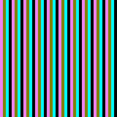 [ Thumbnail: Violet, Green, Aqua, and Black Colored Striped/Lined Pattern Art Print ]