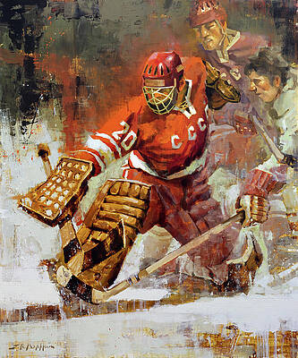 Mark Johnson Team USA Hockey Miracle on Ice Painting by J Markham - Fine  Art America