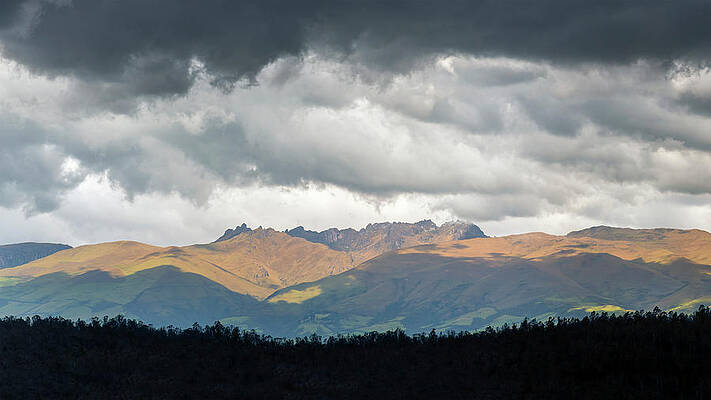 Wall Art - Photograph - Volcano Cerro Puntas and stormy clouds by Henri Leduc