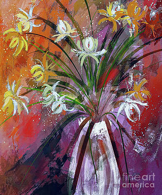Volcano Flowers With Purple and Orange by Lois Bryan Volcano Flowers With Purple and Orange by Lois Bryan