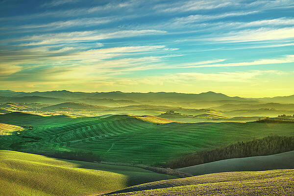 Volterra Panorama, Rolling Hills and Green Fields by Stefano Orazzini Volterra Panorama, Rolling Hills and Green Fields by Stefano Orazzini