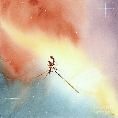 Wall Art - Painting - Voyager 2 - b by Pierre Vuaillet