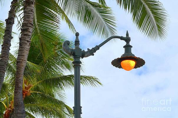 Waikiki Beach Street Lamp by Mary Deal Waikiki Beach Street Lamp by Mary Deal