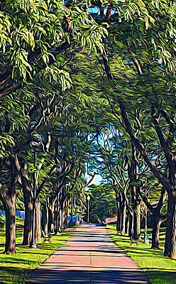 Wall Art - Photograph - Walkway in Expressionism by Roberta Byram