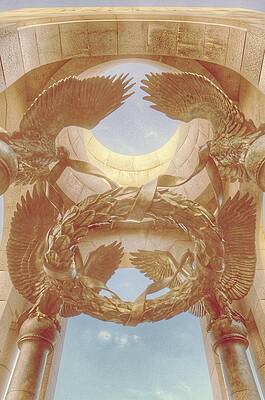 Washington D.C. World War II Memorial Pacific arch - 3 by Marianna Mills Washington D.C. World War II Memorial Pacific arch - 3 by Marianna Mills