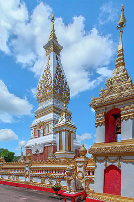 Wat Phra That Phanom Phra Chedi and Bell Tower DTHNP0010 by Gerry Gantt Wat Phra That Phanom Phra Chedi and Bell Tower DTHNP0010 by Gerry Gantt
