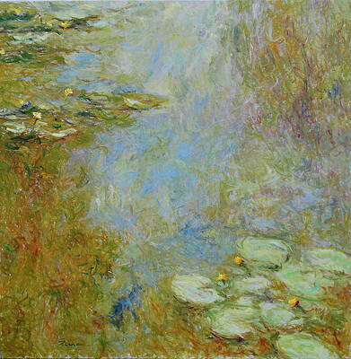 Water Lilies - color the abstraction of light -2 - by Pierre Dijk Water Lilies - color the abstraction of light -2 - by Pierre Dijk