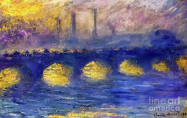 Waterloo Bridge, Overcast Weather by Claude Monet 1904 by Claude Monet Waterloo Bridge, Overcast Weather by Claude Monet 1904 by Claude Monet