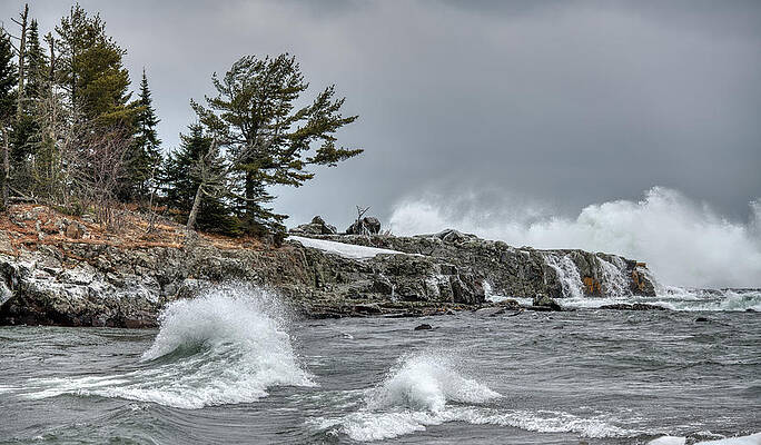 Wall Art - Photograph - Waves on Superior by Paul Freidlund