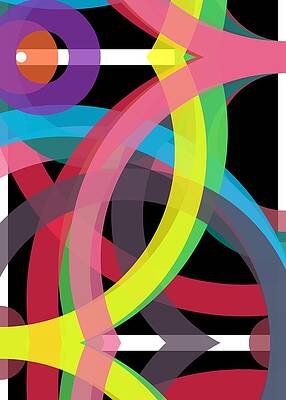 Wall Art - Digital Art - What Is It About Words Arc Graph Rectangle by Coded Images