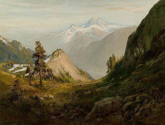 Wall Art - Drawing - Where Gold was Found in California  by William Keith Scottish