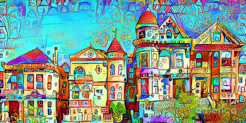 Whimsical Cityscape San Francisco Painted Ladies of Alamo Square 20210415 Long by Wingsdomain Art and Photography Whimsical Cityscape San Francisco Painted Ladies of Alamo Square 20210415 Long by Wingsdomain Art and Photography