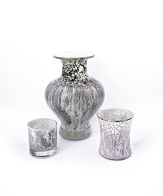 White and Gray Set of Three by Christopher Schranck White and Gray Set of Three by Christopher Schranck