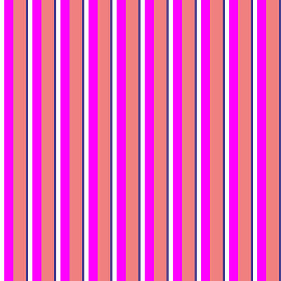 [ Thumbnail: White, Fuchsia, Light Coral, and Dark Slate Blue Colored Stripes Pattern Acrylic Print ]