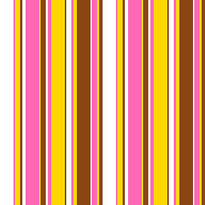 [ Thumbnail: White, Hot Pink, Yellow, and Brown Colored Lines/Stripes Pattern Duvet Cover ]
