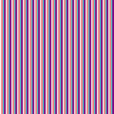 [ Thumbnail: White, Light Coral, Cyan, and Purple Colored Stripes/Lines Pattern Art Print ]