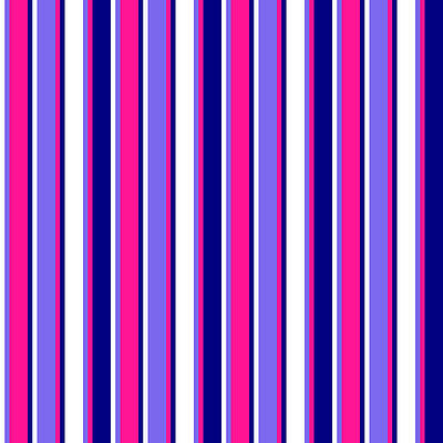 [ Thumbnail: White, Medium Slate Blue, Deep Pink, and Blue Colored Pattern of Stripes Duvet Cover ]