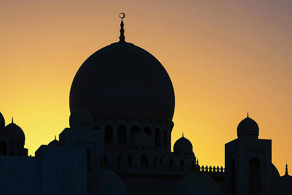 Wall Art - Photograph - White Mosque - Sunset Shadow by Philippe HUGONNARD