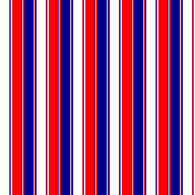 [ Thumbnail: White, Red, and Dark Blue Colored Stripes Pattern Acrylic Print ]