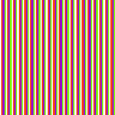 [ Thumbnail: White, Red, Dark Violet, and Green Colored Pattern of Stripes Art Print ]