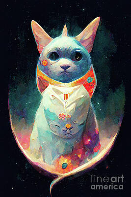Space Cat Art - Fine Art America