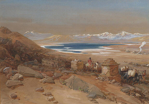 William Simpson R.I.The Salt Lake, Tibet by Artistic Rifki William Simpson R.I.The Salt Lake, Tibet by Artistic Rifki