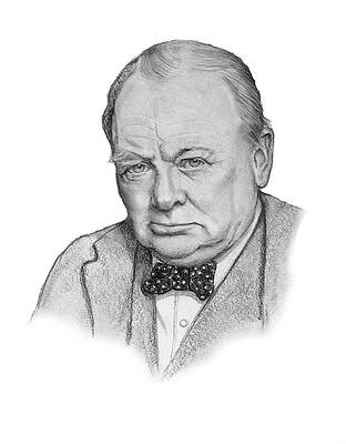 Winston Churchill Portrait by Joyce Geleynse Winston Churchill Portrait by Joyce Geleynse