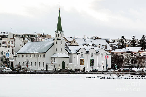 Wall Art - Photograph - Winter cityscape in Reykjavik by Claudio Maioli