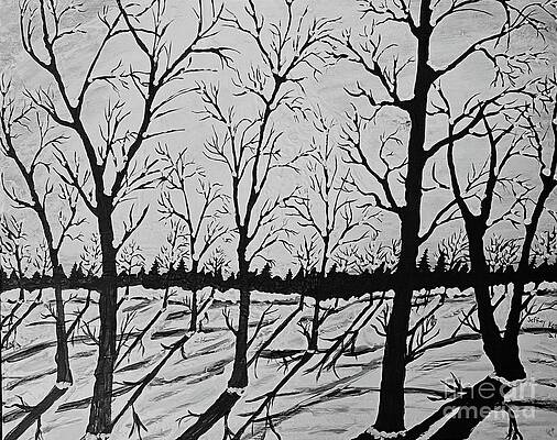 Black And White Scenery Paintings Page 3 Of 5 Fine Art America The pure titanium white circle might blend slightly and look yellow. fine art america