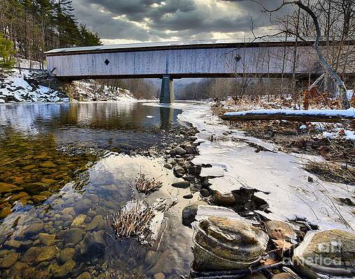 Winter Time at the Scott Covered Bridge by Steve Brown Winter Time at the Scott Covered Bridge by Steve Brown