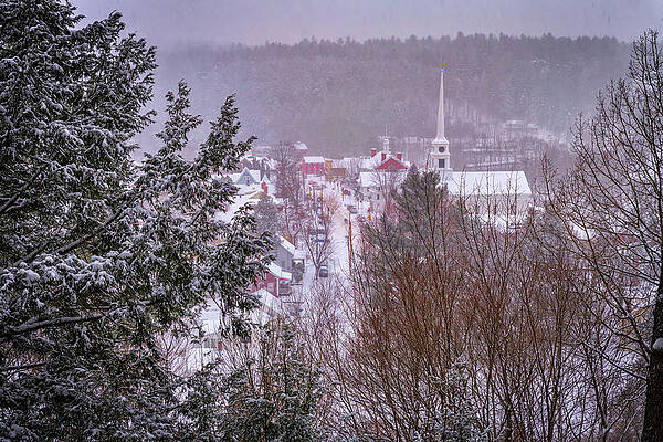 Wintry View of Stowe from Sunset Rock by Rick Berk Wintry View of Stowe from Sunset Rock by Rick Berk