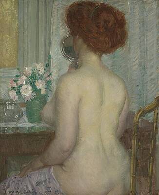 Wall Art - Painting - Woman at a Dressing Table 1908 by Frederick Carl Frieseke