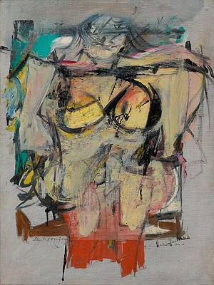 Wall Art - Digital Art - Woman-Ochre - Willem de Kooning by Samuel HUYNH