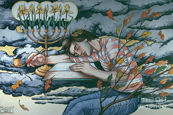Wall Art - Painting - Write what you see in a book and send it to the seven churches...   The Apocalypse 1-11 by William Hart McNichols