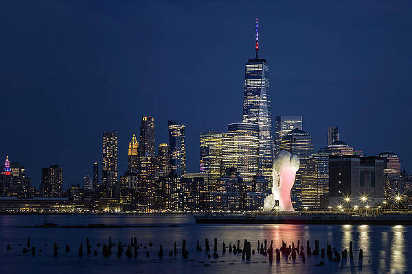 Wall Art - Photograph - WTC NYC Water's Soul by Susan Candelario