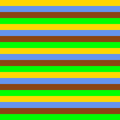[ Thumbnail: Yellow, Cornflower Blue, Brown, and Lime Colored Striped/Lined Pattern Duvet Cover ]