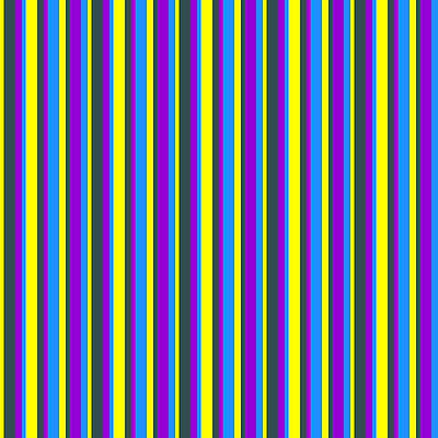 [ Thumbnail: Yellow, Dark Slate Gray, Dark Violet, and Blue Colored Pattern of Stripes Acrylic Print ]