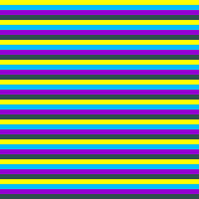 [ Thumbnail: Yellow, Deep Sky Blue, Dark Violet, and Dark Slate Gray Colored Lines/Stripes Pattern Acrylic Print ]